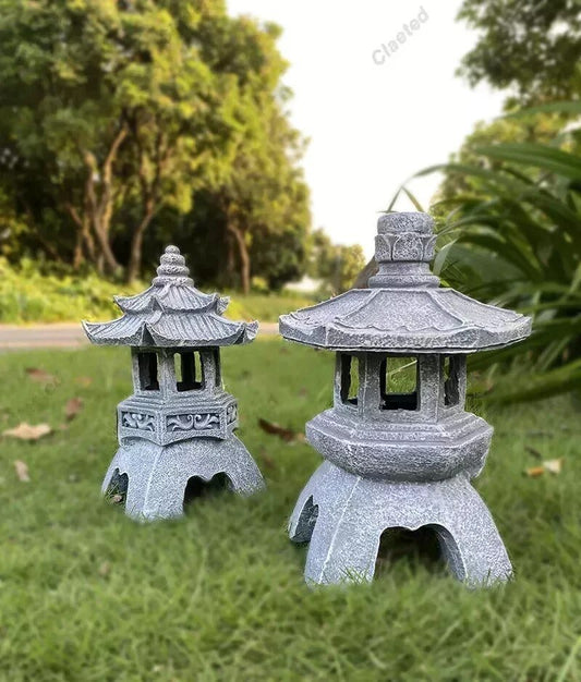 ZenGlow - Solar Gartenlampe Pagode Statue für draußen