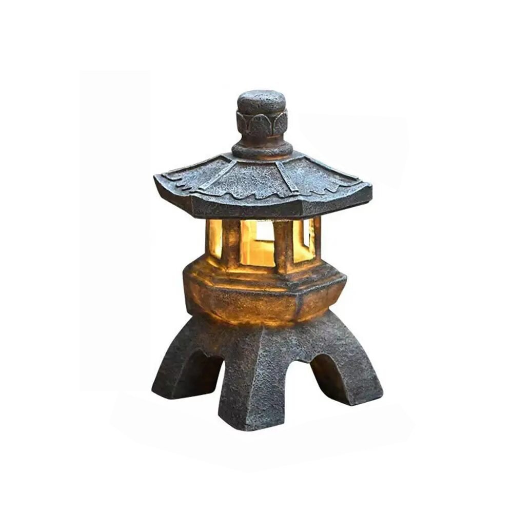 ZenGlow - Solar Gartenlampe Pagode Statue für draußen