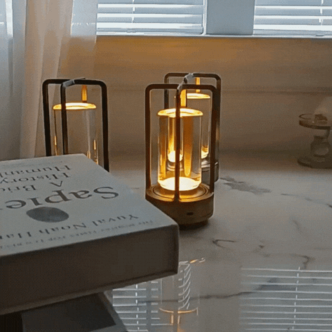 Frendorf | Haljor - Skandinavische LED Tischlampe - Kabellampe mit Aufladung