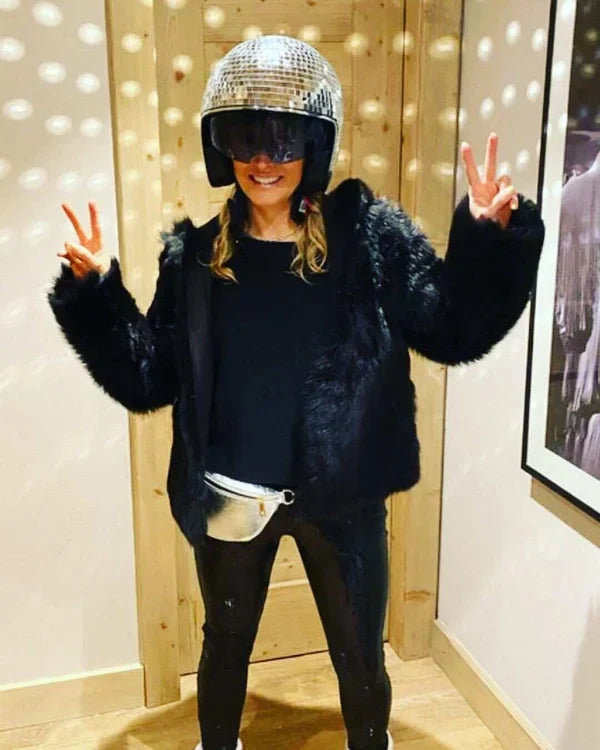 Frendorf | Disco-Kugel-Helm mit einziehbarem Visier