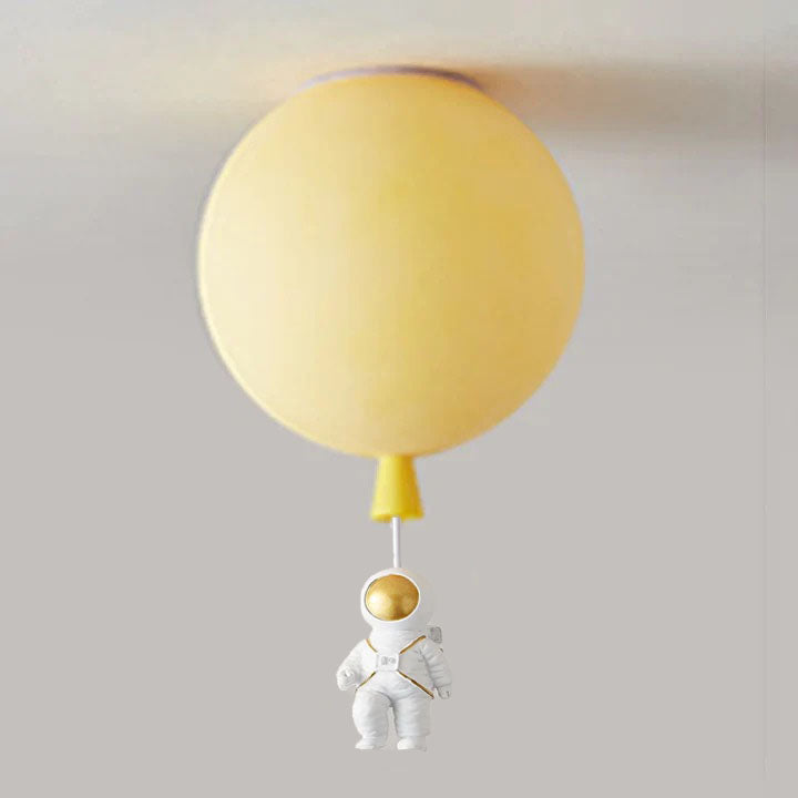 Frendorf | DreamScape | Moderne Mond/Astronauten LED Deckenlampe Acryl Grau/Weiß/Rosa/Rot/Grün/Gelb/Blau/Orange