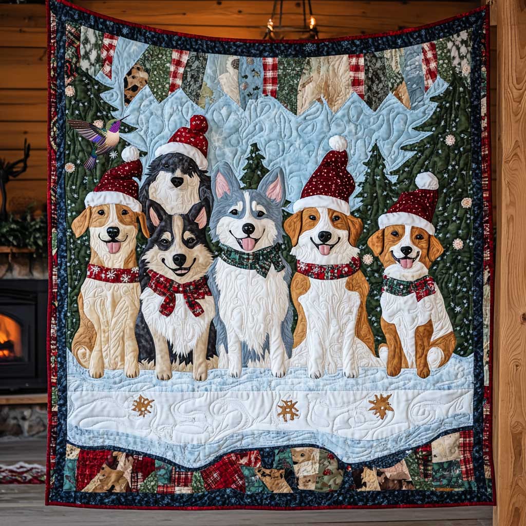 Festliches Hundepack-Quilt