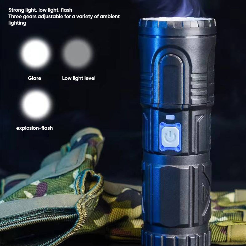 Frendorf | Helle Taschenlampe Weißer Laser Teleskop-Zoom Langstrecken-Taschenlampe