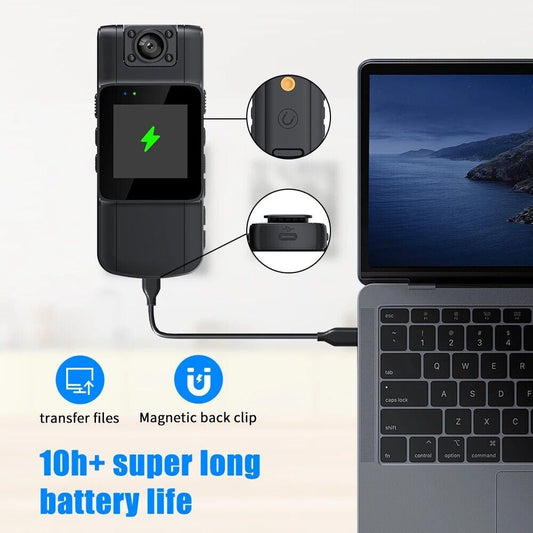 Frendorf | 1080P Mini Polizeikamera mit HD-Video und IR-Nachtsicht 20 Stunden