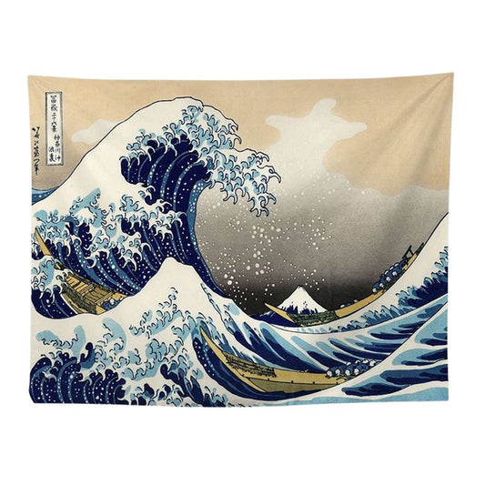 Die große Welle von Kanagawa Wandteppich