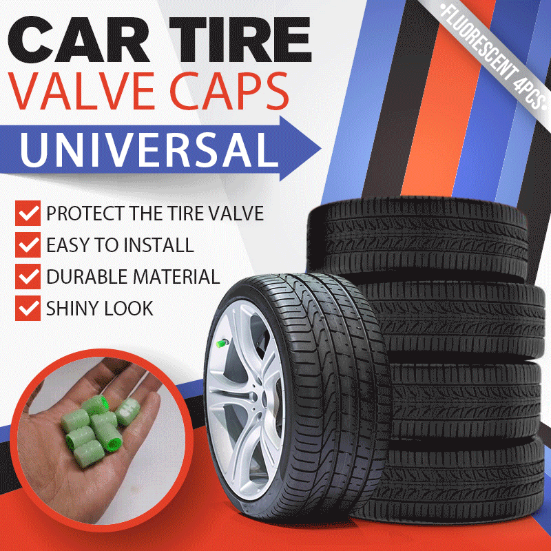 FLOURESCENT CAR TIRE VALVE CAPS