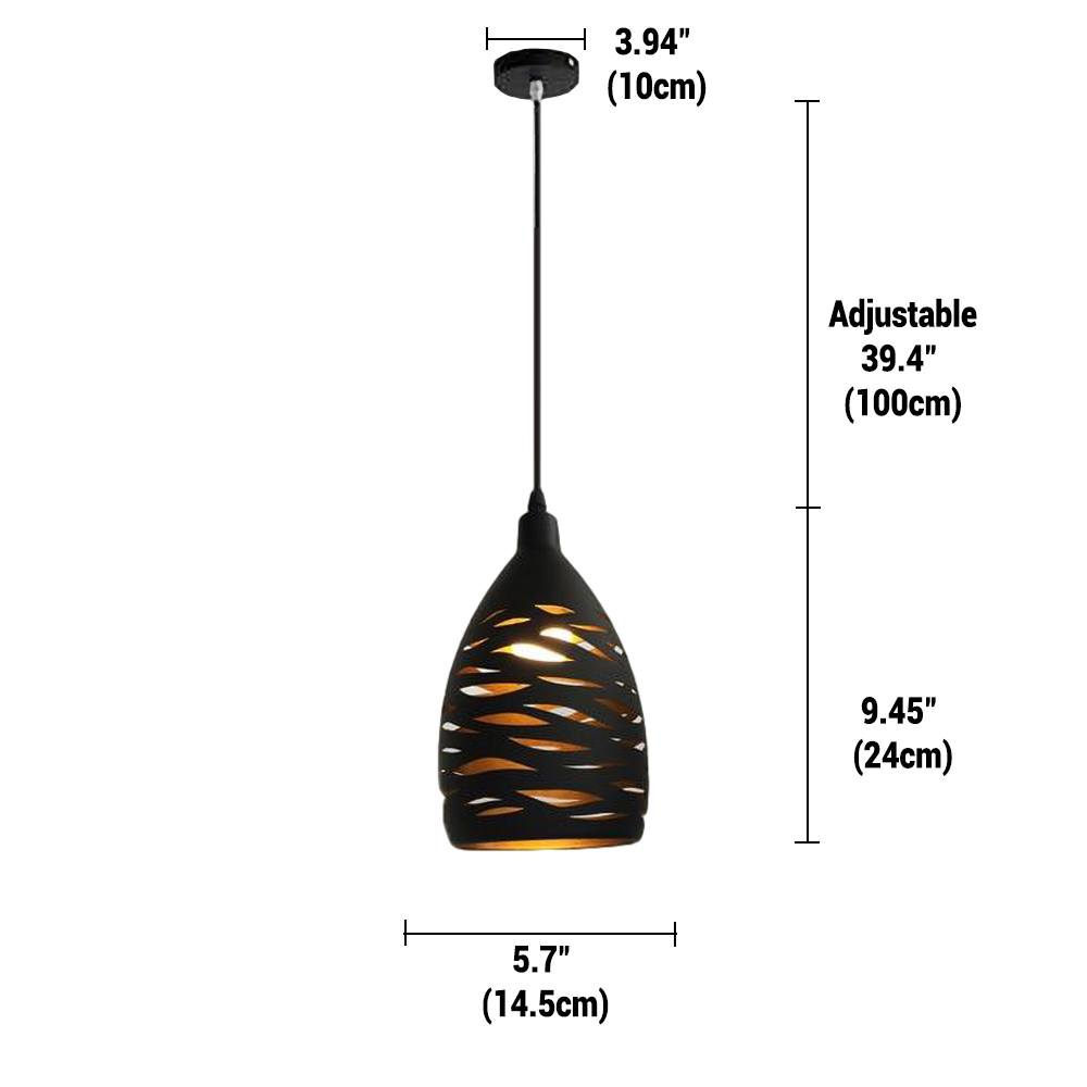 Frendorf | BriLux Designer Pendelleuchte aus gemustertem Metall | Stilvolle Beleuchtung | Verschiedene Muster