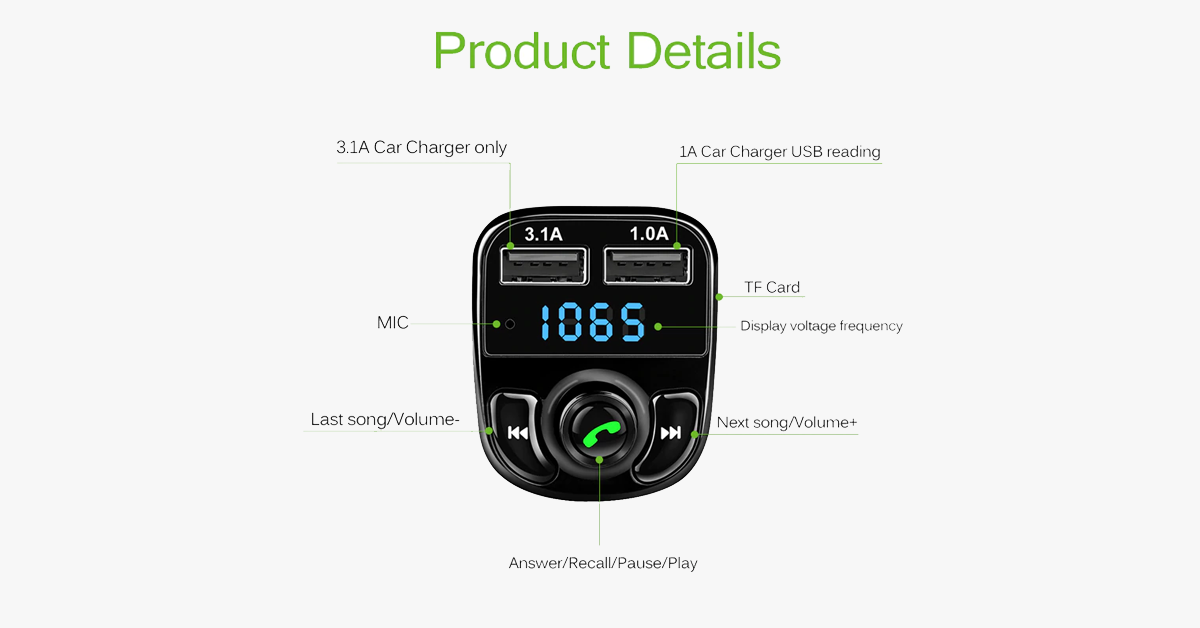 Frendorf | Bluetooth FM Transmitter Modulator