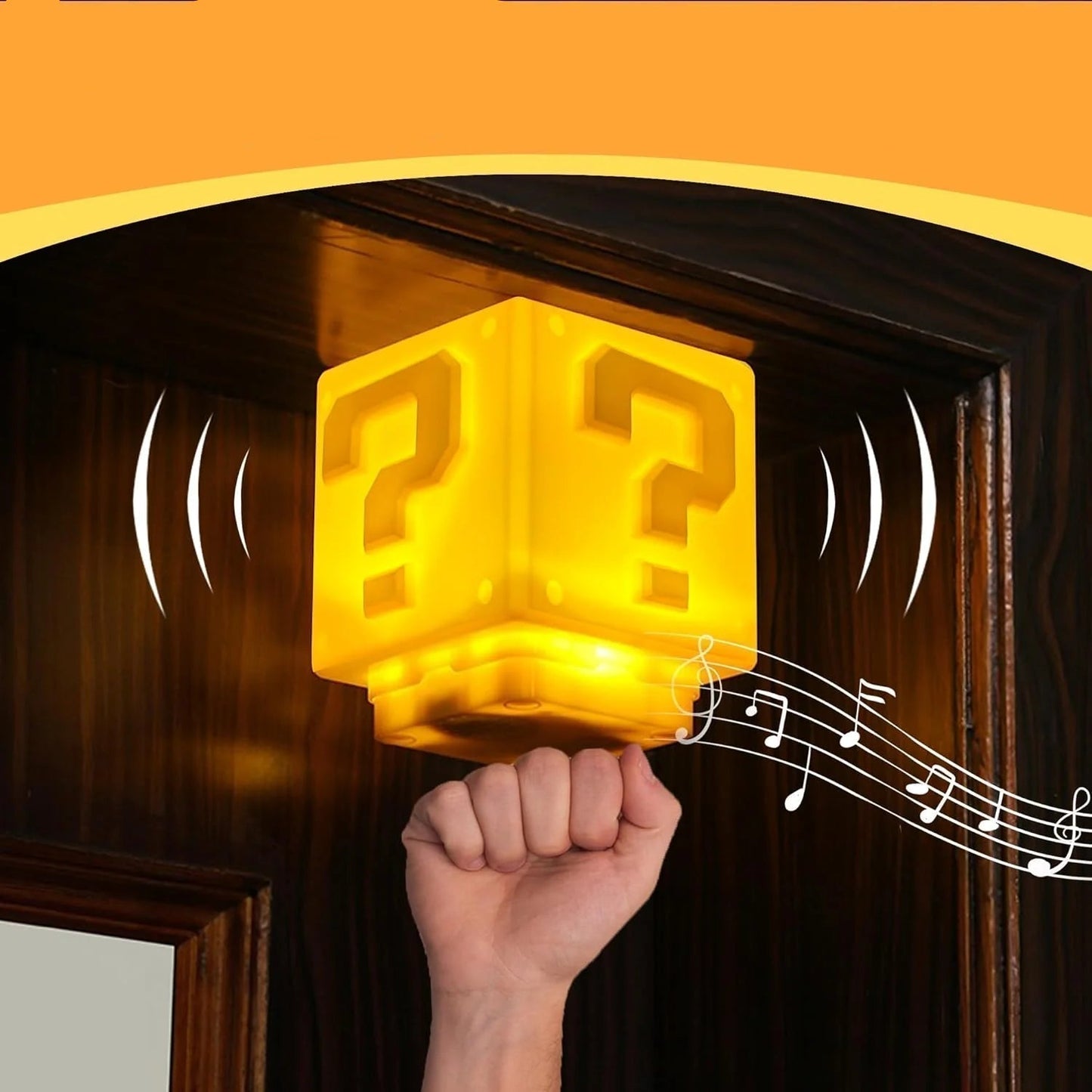 Frendorf | Power-Up Block Nachtlampe - Super Mario-inspirierte Spieldekoration
