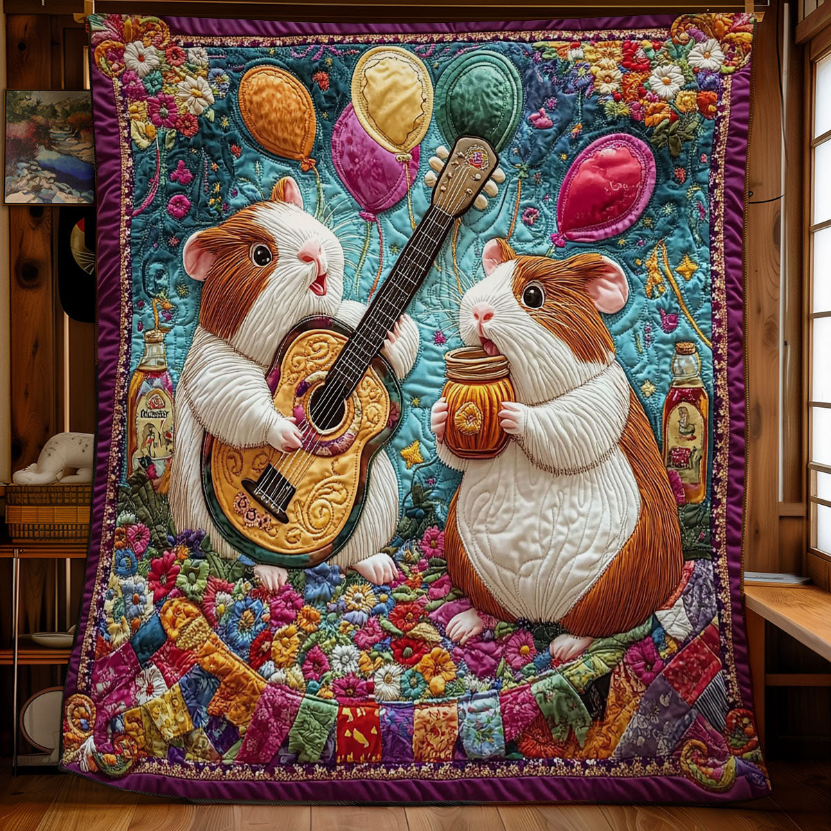 Meerschweinchen Gitarre Spieldecke