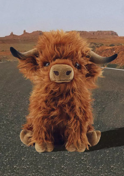 Frendorf | Plüschspielzeug - Weiche und kuschelige Highland Cow Plüschtier