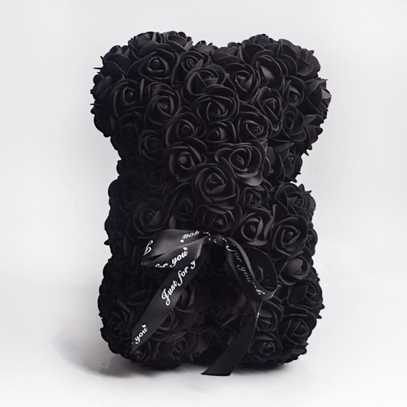 Frendorf | Valentinstag Geschenk Rose Bär Ewige Blume Rose Teddybär PE Schaum Bär 25cm Valentinstag