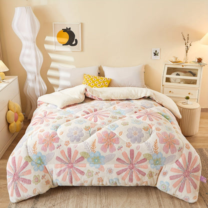 Frendorf | Bequiltiger floraler Flanellbettbezug für das Schlafzimmer