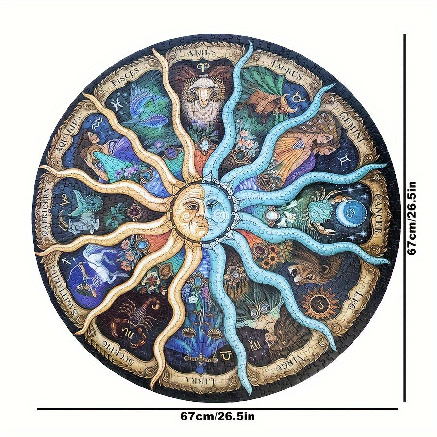 Frendorf | 1000-teilige Runde Sternzeichen-Puzzle - ZodiacDreams
