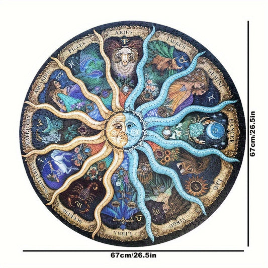 Frendorf | 1000-teilige Runde Sternzeichen-Puzzle - ZodiacDreams