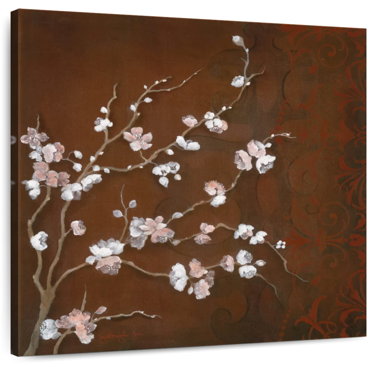 Frendorf | Kirschblüten auf Zinnober II Wandkunst