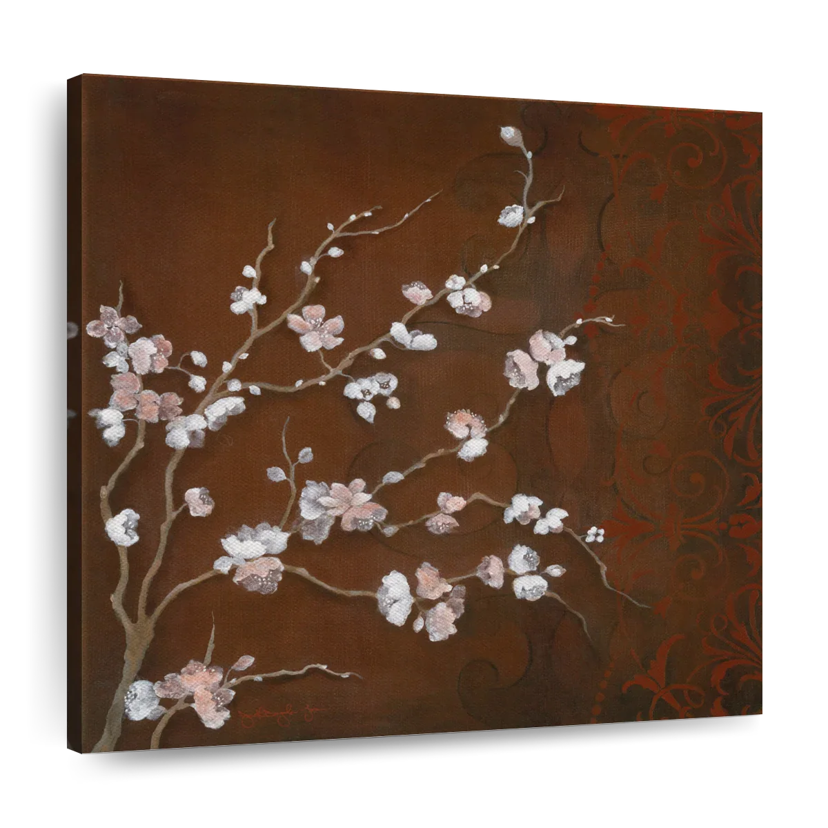 Frendorf | Kirschblüten auf Zinnober II Wandkunst