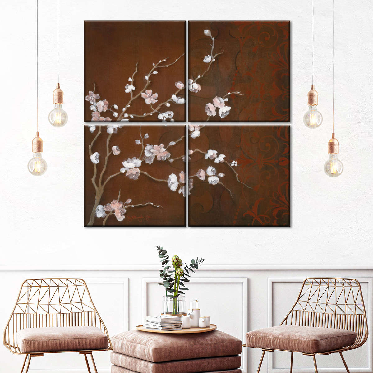 Frendorf | Kirschblüten auf Zinnober II Wandkunst