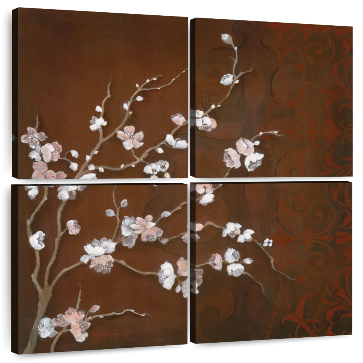 Frendorf | Kirschblüten auf Zinnober II Wandkunst