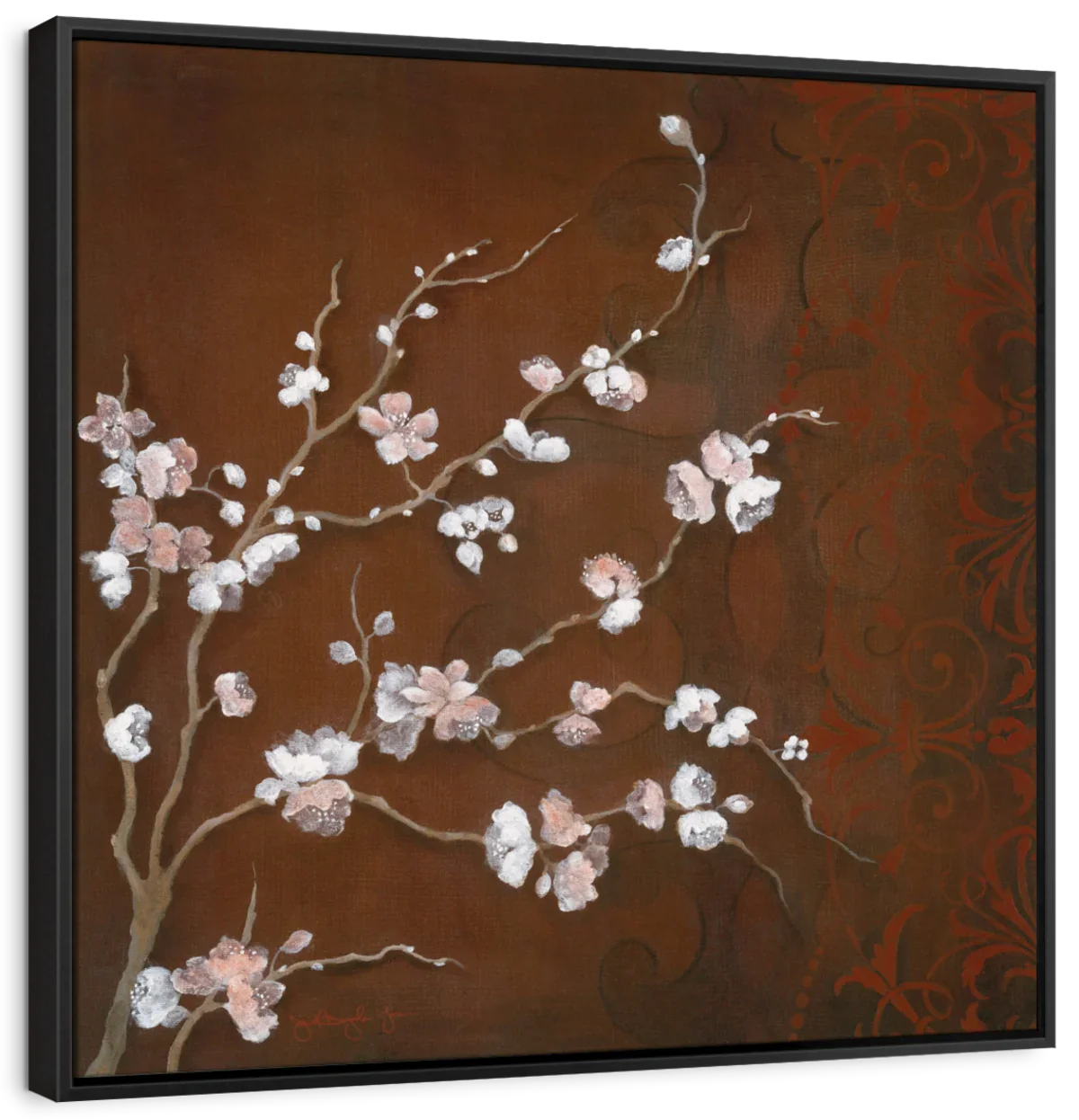 Frendorf | Kirschblüten auf Zinnober II Wandkunst