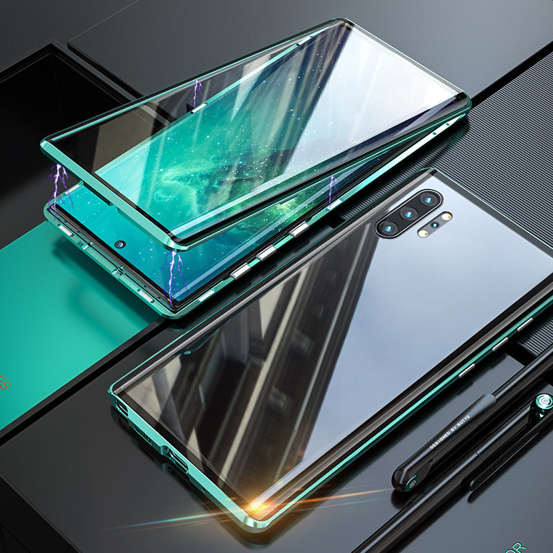 Frendorf | Magnetisches gehärtetes Glas Doppelseitige Handyhülle für Samsung