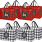 Frendorf | 8er-Pack Extra Große Weihnachtsgeschenktüten, Wiederverwendbare Tragetaschen mit Griff, Nicht-Gewebte Weihnachts-Einkaufsbeutel für die Feiertage, 16,9*12,6*6,8"