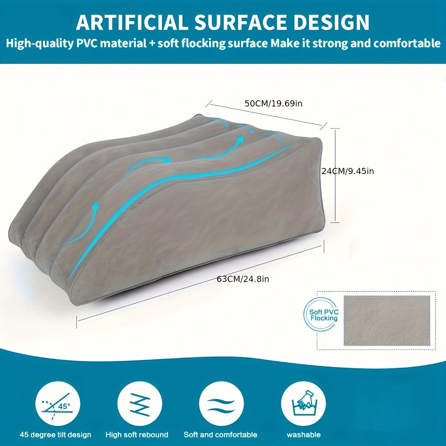 Frendorf | Aufblasbares Beinheberkissen - Für verbesserte Durchblutung, ideal für den Schlaf