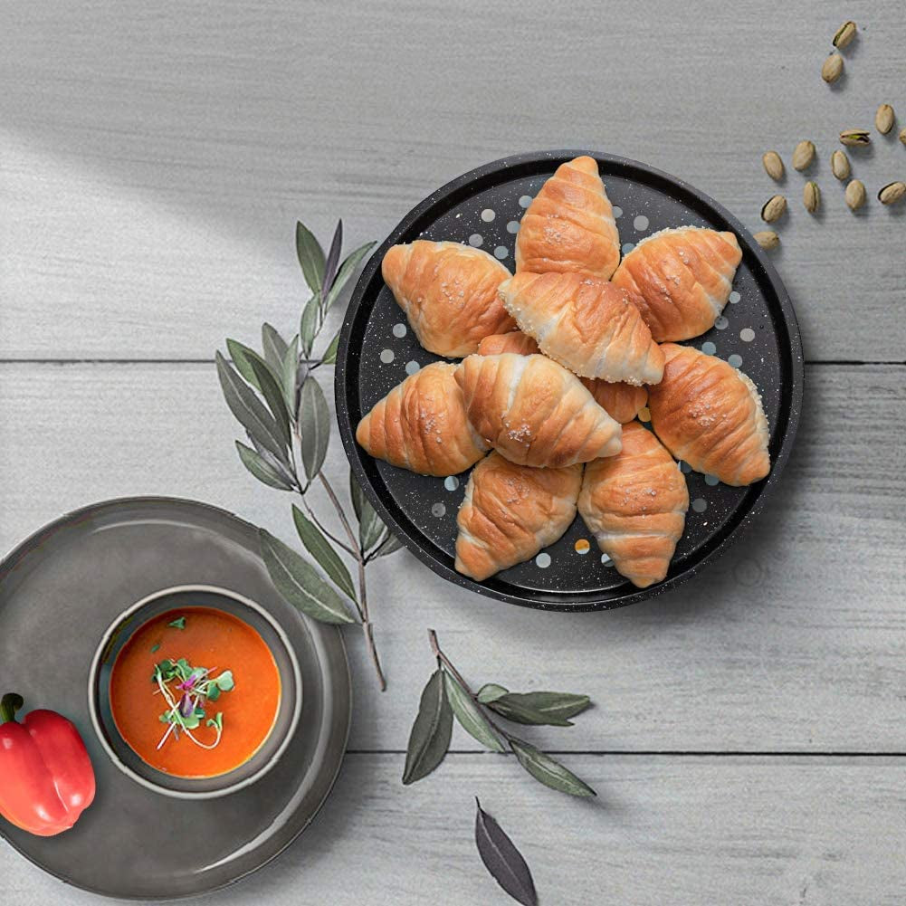 Frendorf | 10-Teiliges Antihaft-Backset mit Backform, Keksblech-Set, Kuchen-/Muffinform und Pizzapfanne, 10-teilige Backgeschirr-Sets (keramisch beschichtet Schwarz)