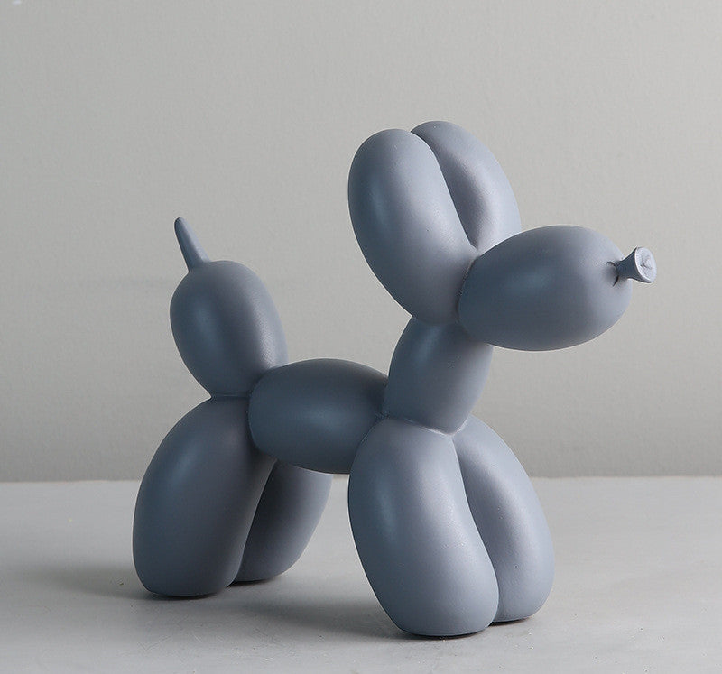 Schwarzer und weißer Ballonhund
