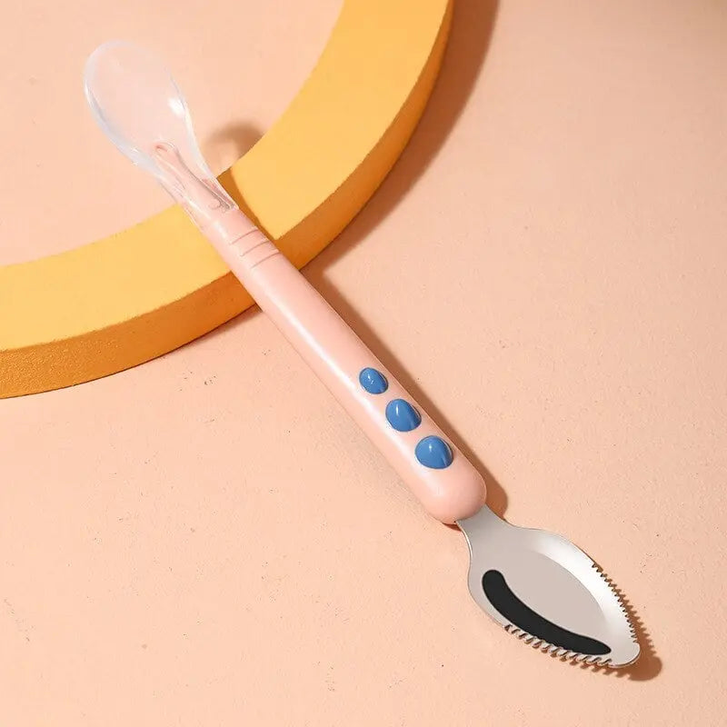 Frendorf | Babylöffel mit Schaber — doppelseitiges Obstzubereitungswerkzeug