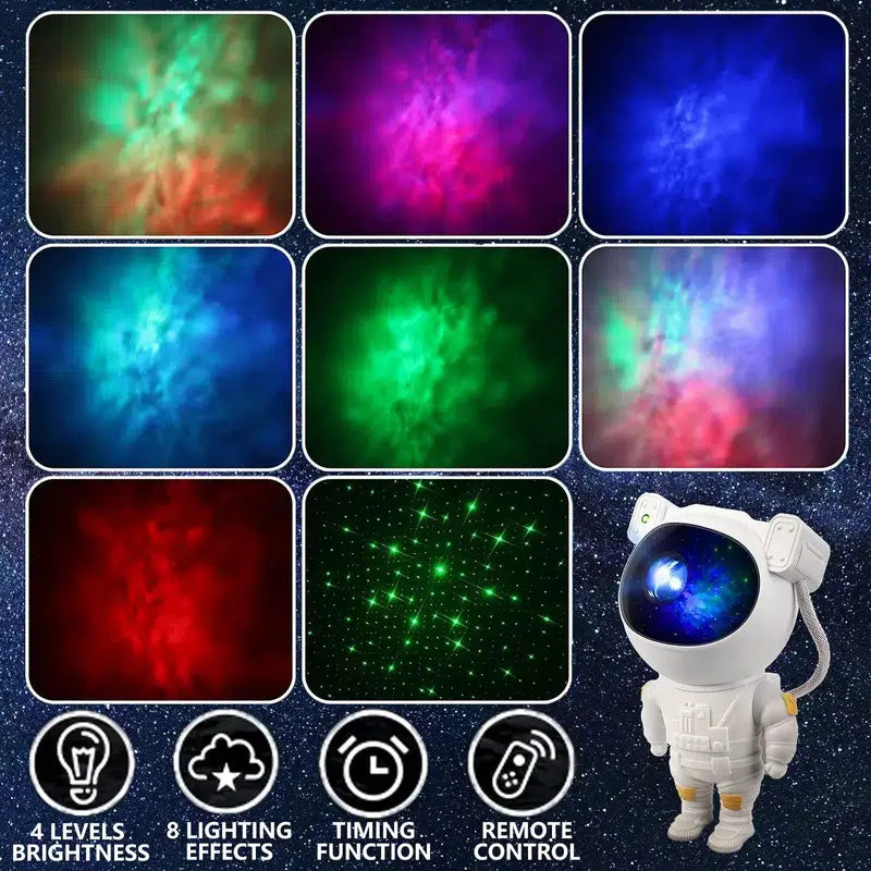 Astronaut Galaxy Projektor Mehrere Modi Galaxy Nachtlicht mit Fernbedienung