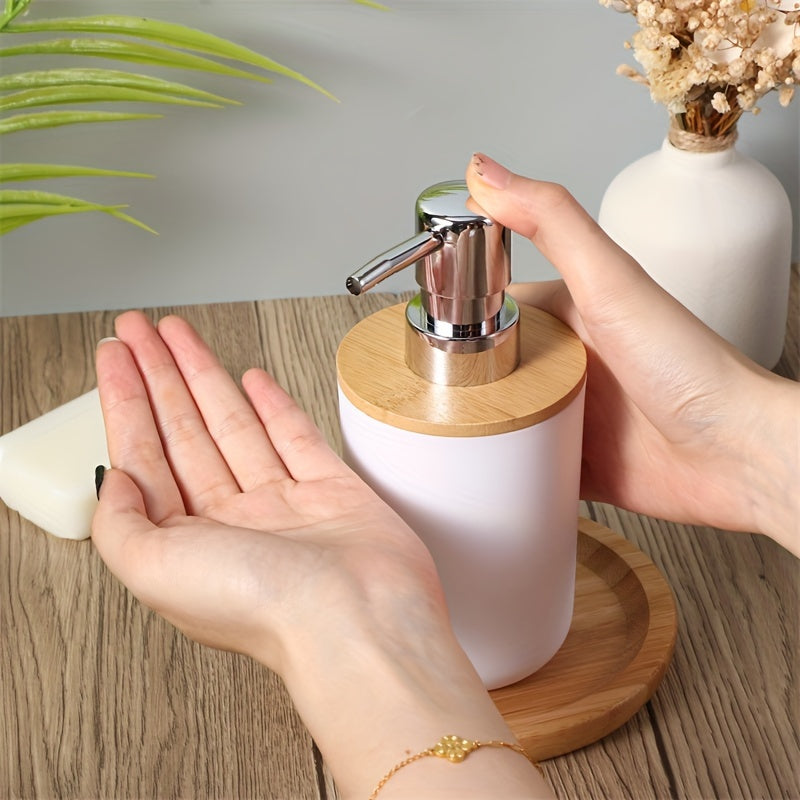 Frendorf | Badezimmer Zubehör Set mit Bambusdeckel – 4-teiliges Set für Badezimmer Dekor