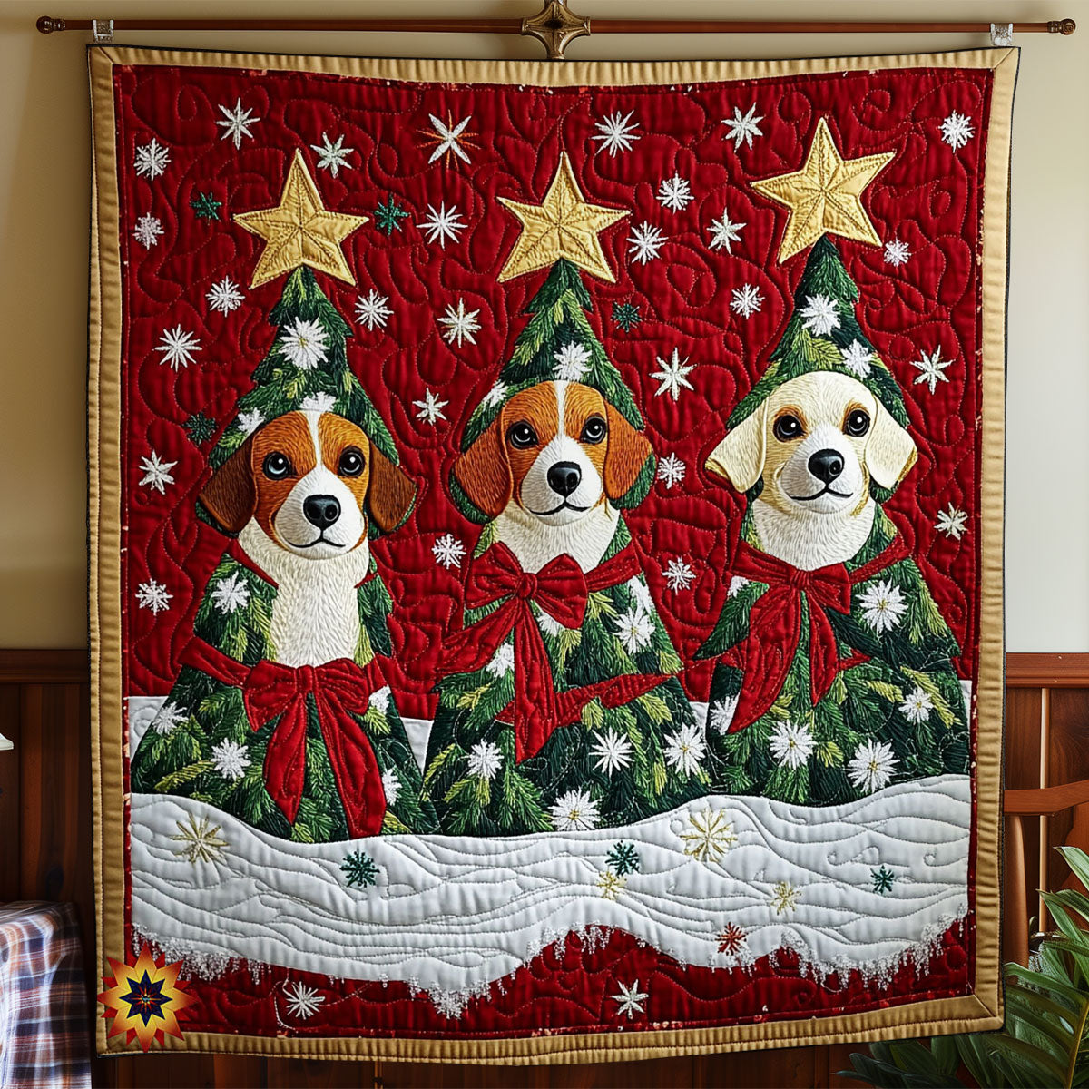 Weihnachtsbaum Hund Decke