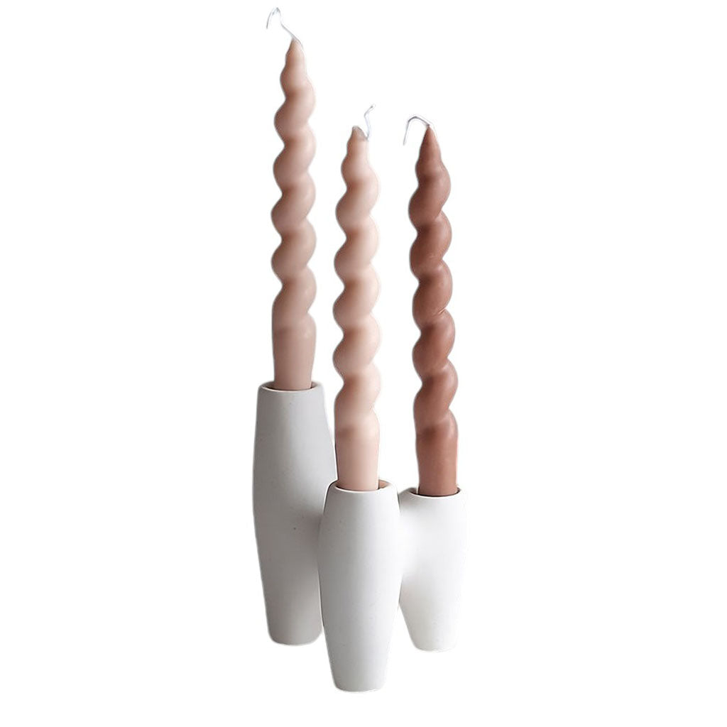 Frendorf | Abstract Triple Ceramic Candle Holder