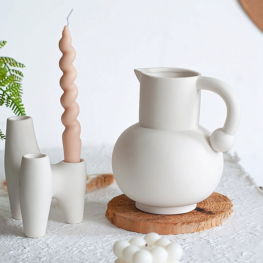 Frendorf | Abstract Triple Ceramic Candle Holder