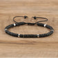 Frendorf | Geflochtenes Armband mit 2,4 mm Naturstein-Rollern – Seraphina