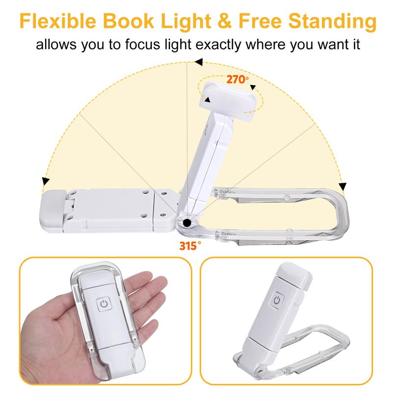 Frendorf | LED USB wiederaufladbare Buchleselampe Helligkeit einstellbar Augenschutz
