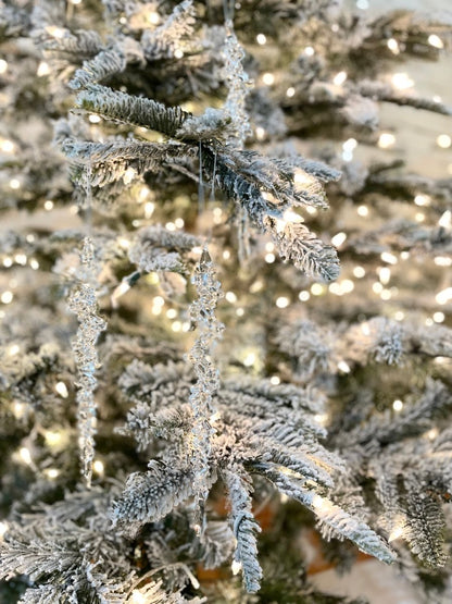 Elegante Acryl-Eiszapfen Ornamente (6er Set) | Luxus Hängedeko für den Weihnachtsbaum