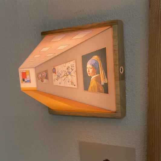 3D Brillenfreie Galerie Optische Täuschung Wandlampe & Nachtlicht