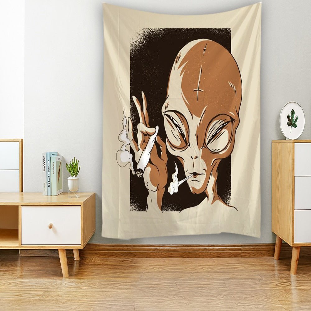 Ästhetischer Alien Chill-Teppich