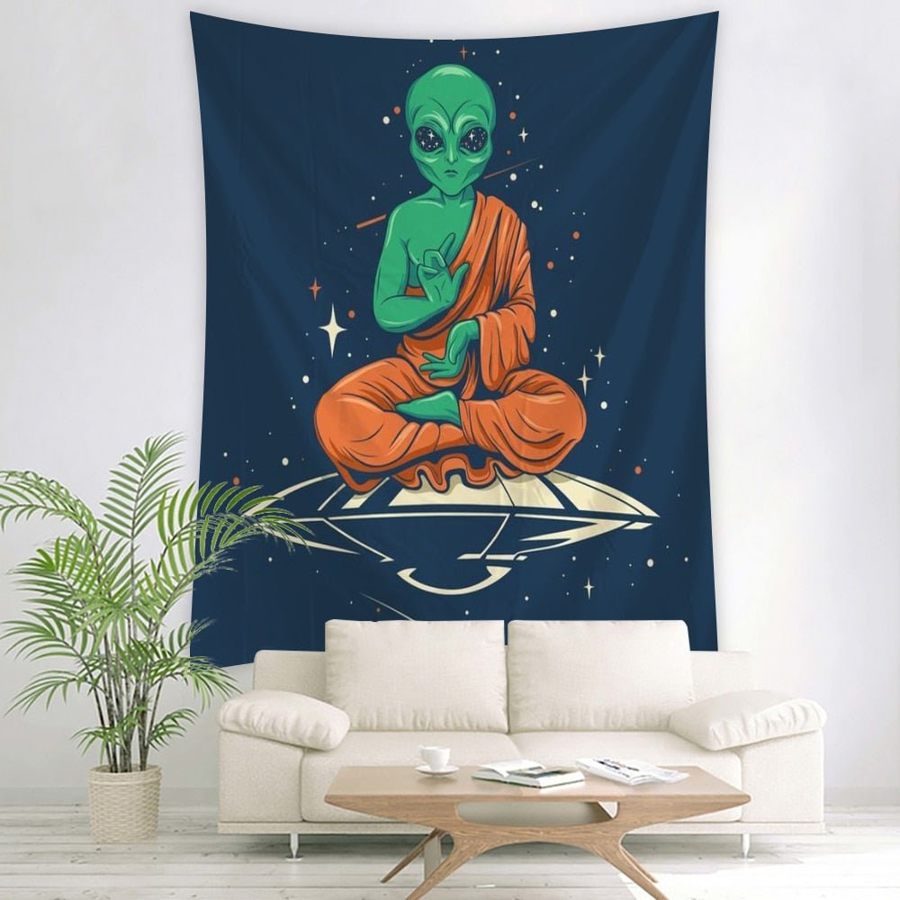 Ästhetischer Alien Chill-Teppich