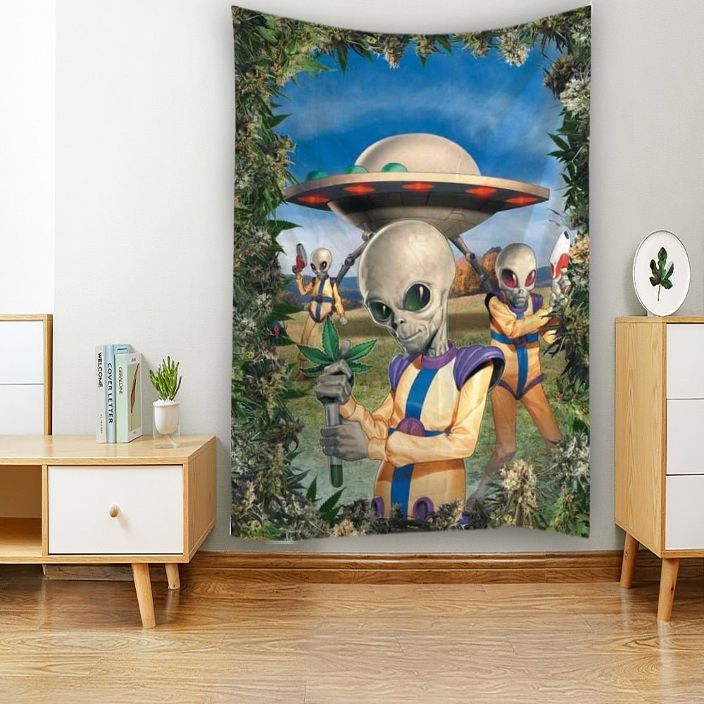 Ästhetischer Alien Chill-Teppich