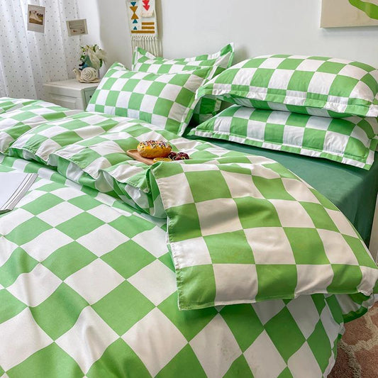 Kariertes Bettwäsche-Set