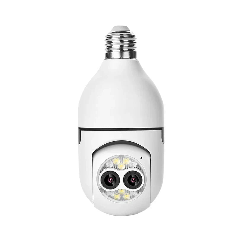 5X Zoom 2MP WiFi PTZ Glühbirnenkamera mit Nachtsicht, Audio Gegensprechanlage & Alarm-Fernbedienung