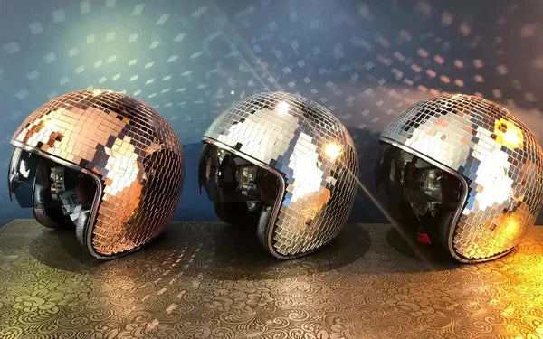 Frendorf | Disco-Kugel-Helm mit einziehbarem Visier