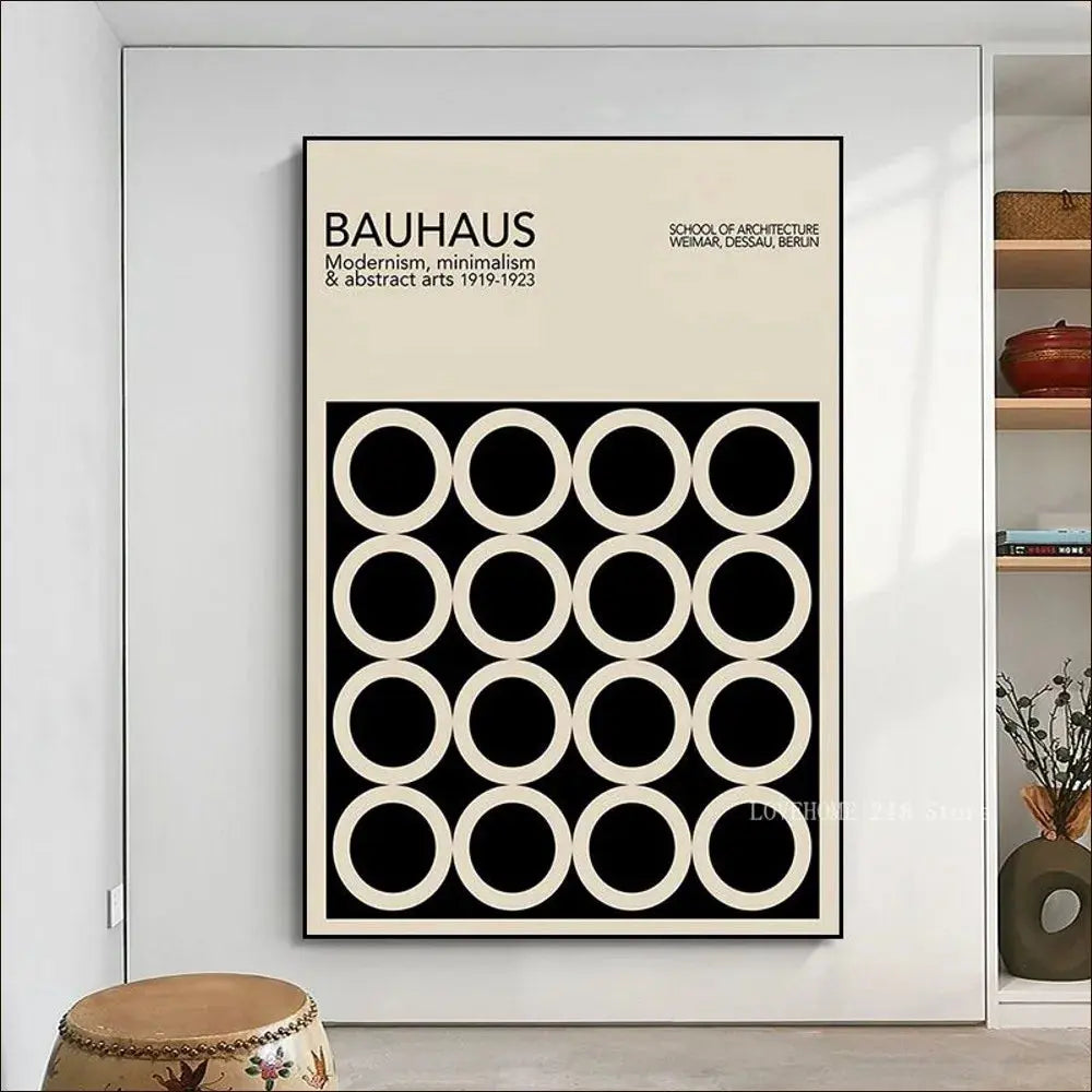 Frendorf | Bauhaus Regenbogen Geometrisches Poster zur Verschönerung Ihres Raumes