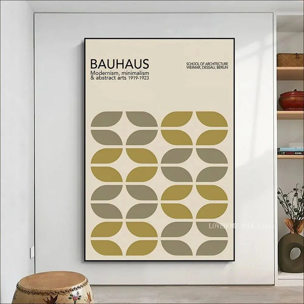 Frendorf | Bauhaus Regenbogen Geometrisches Poster zur Verschönerung Ihres Raumes