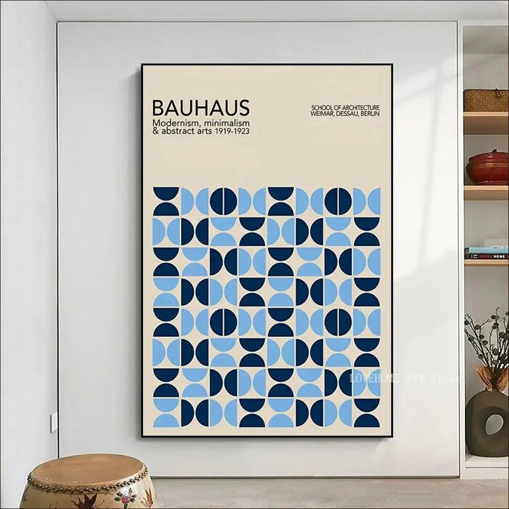 Frendorf | Bauhaus Regenbogen Geometrisches Poster zur Verschönerung Ihres Raumes