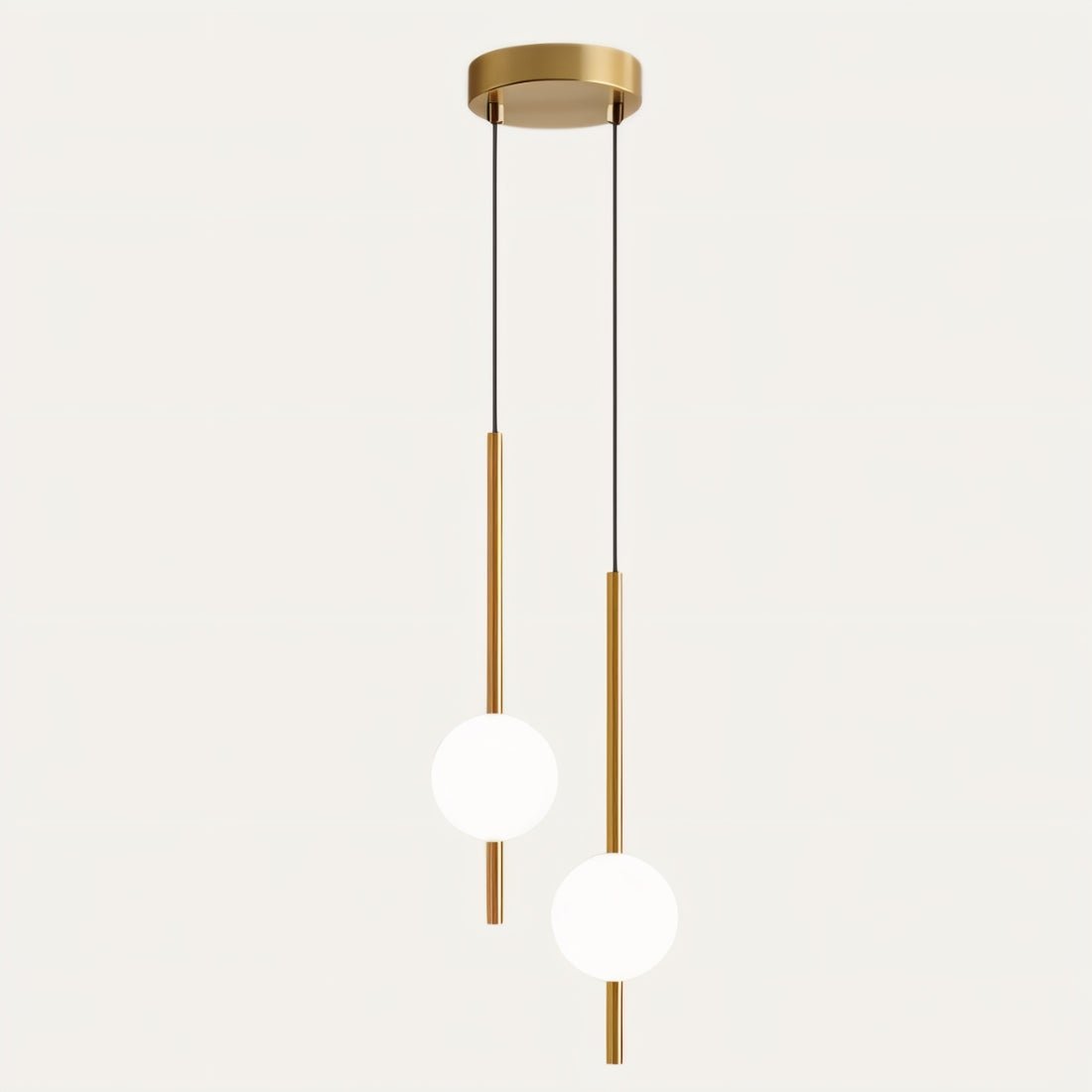 Frendorf | GlissAura LED Pendelleuchte | Modernes Design aus Metall & Glas | Dimmbare Hängelampe für Esszimmer & Wohnzimmer