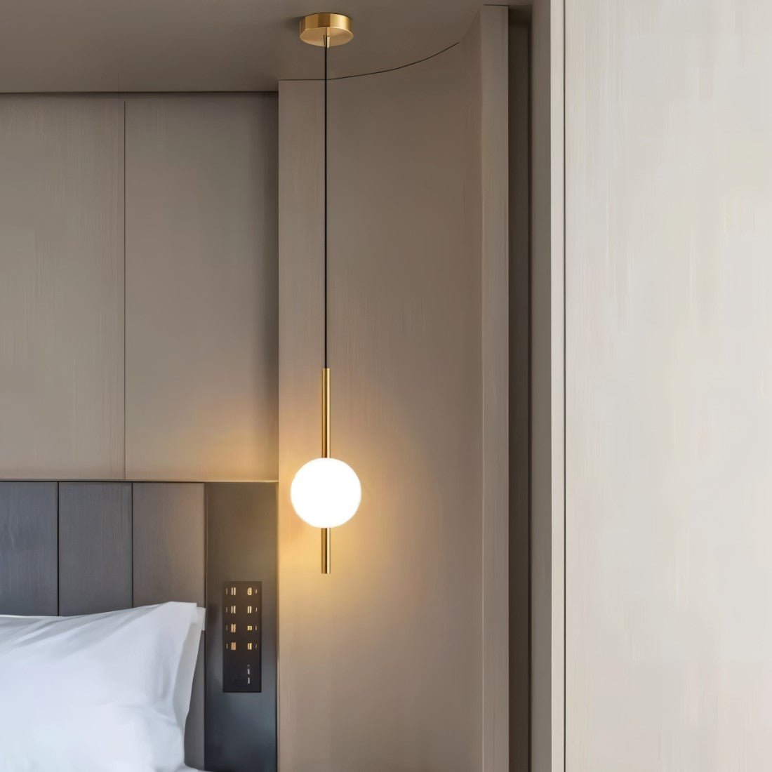Frendorf | GlissAura LED Pendelleuchte | Modernes Design aus Metall & Glas | Dimmbare Hängelampe für Esszimmer & Wohnzimmer